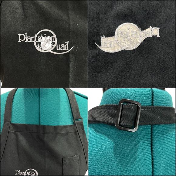 Plantation Quail All Purpose Kitchen Bib Apron Black - Picture 6 of 11